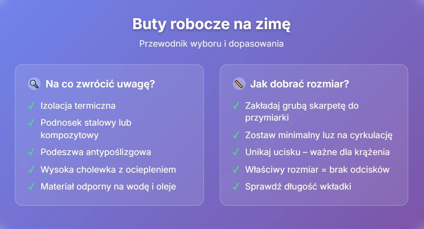 Buty robocze na zimę - przewodnik wyboru i dopasowania