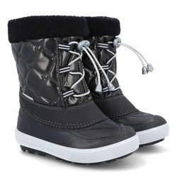 Czarne ocieplane śniegowce dziecięce Furry NF (20-29) ze ściągaczem