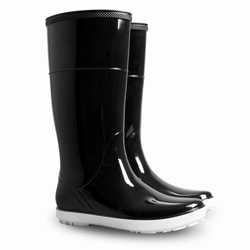 Klasyczne kalosze damskie czarne błyszczące Hawai Lady B