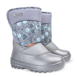 Srebrne śniegowce dziecięce REMI super lekkie z EVA (28-35)